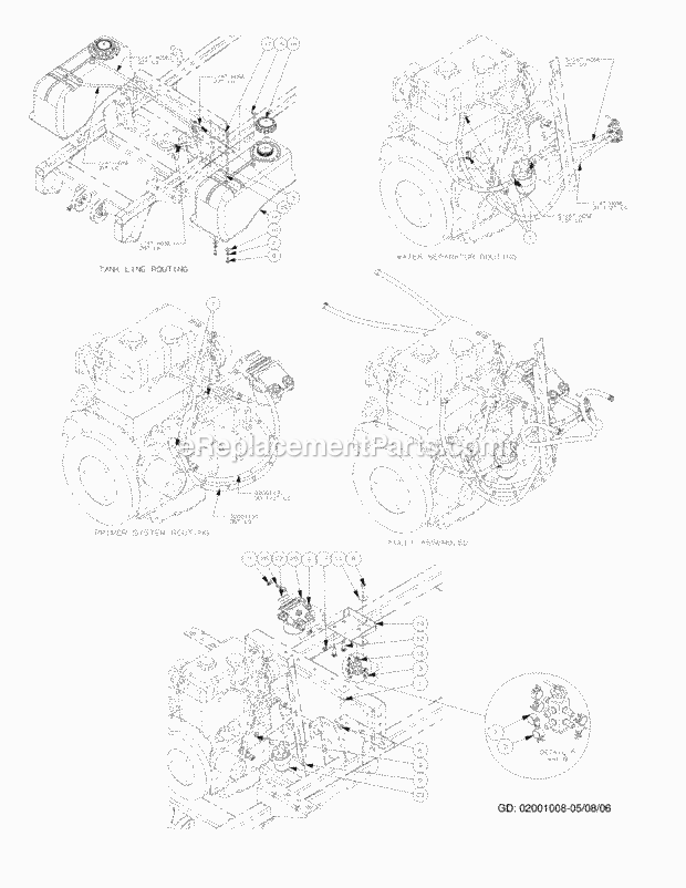 Fuel Tank Assembly Diagram and Parts List for M72-CT 53AB5JEZ750 Cub Cadet Sprayer